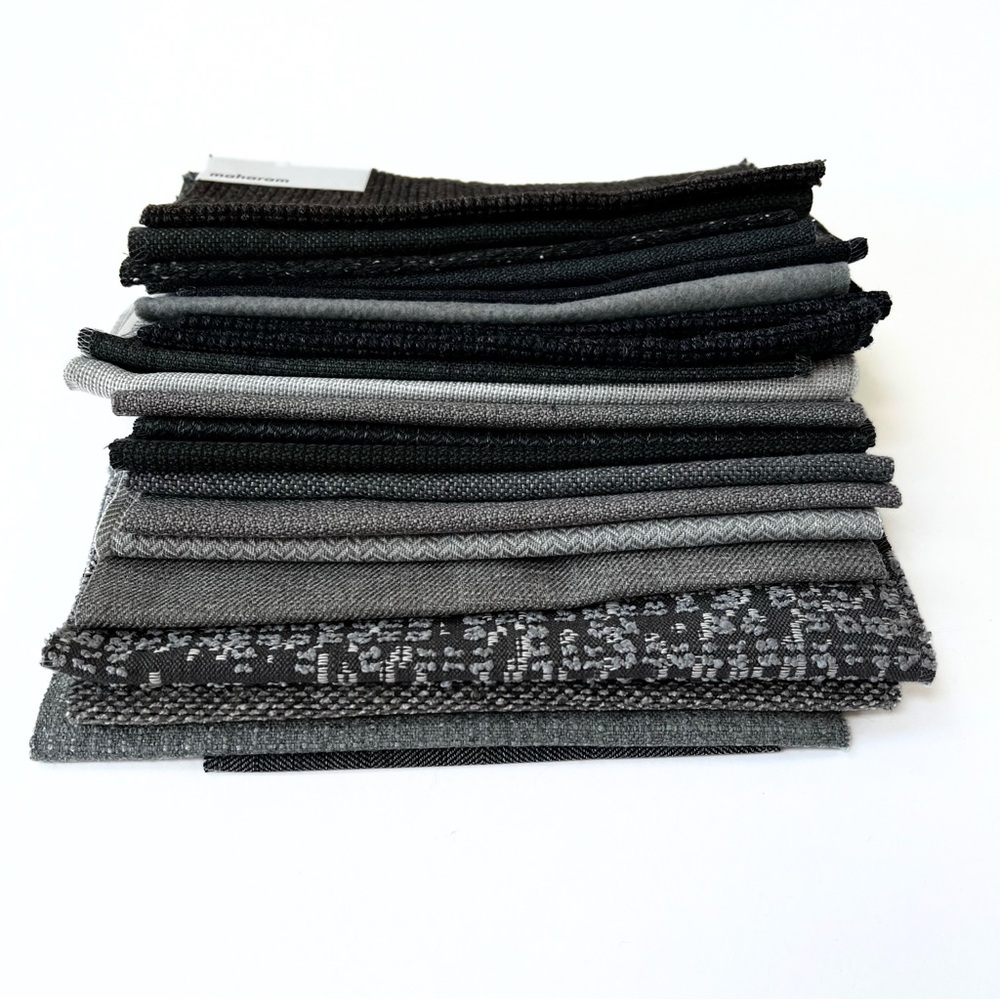 20 Designer Upholstery Fabric Remnants Black | Quilting Squares Craft Textile